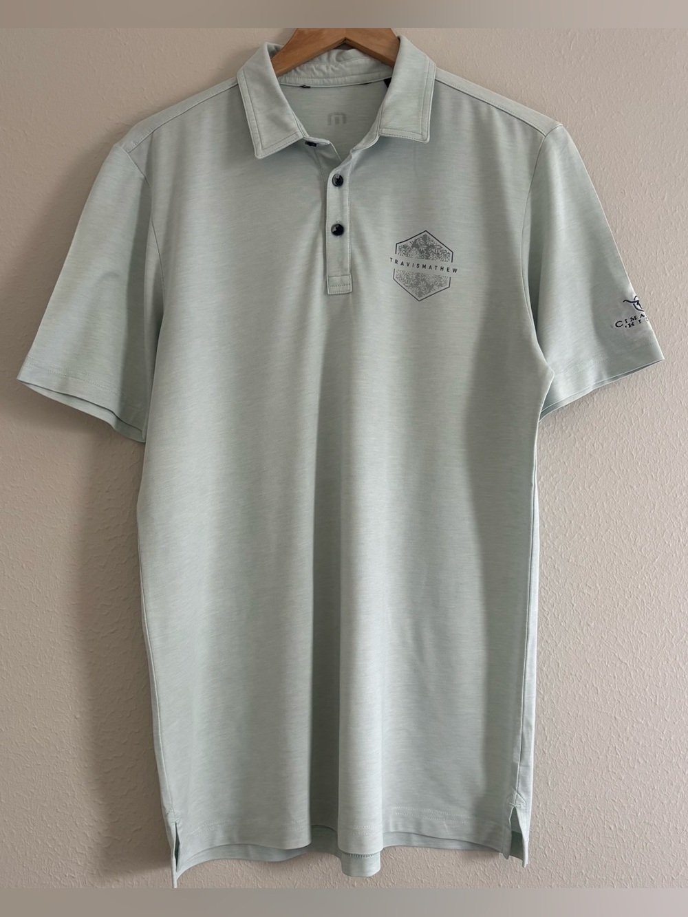 Travis Mathew Light Sage Green Polo Shirt